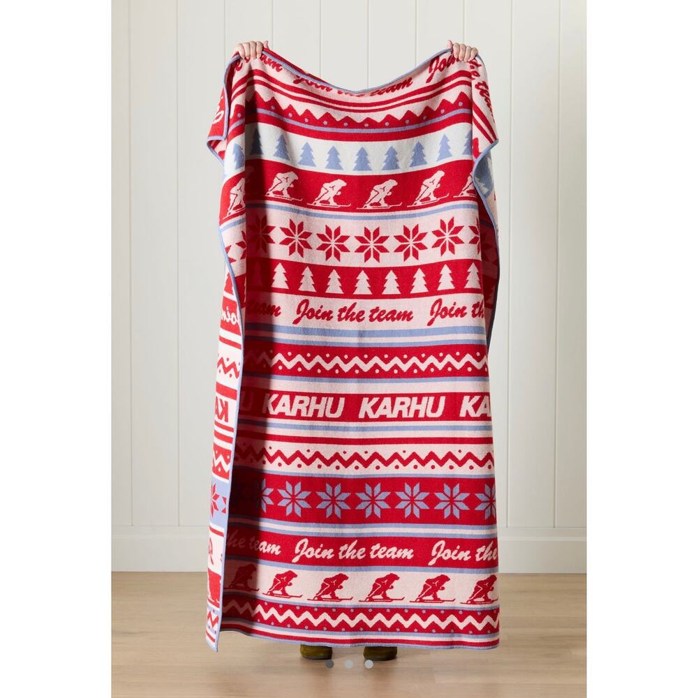 Anthropologie Karhu Patterned Wool Throw Blanket